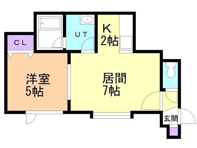 札幌市清田区平岡三条のアパートの間取り