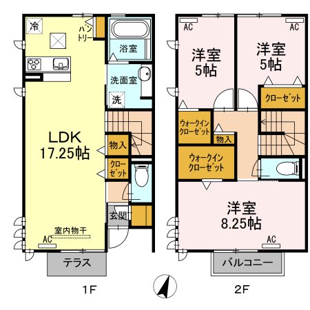 安城市新田町のアパートの間取り