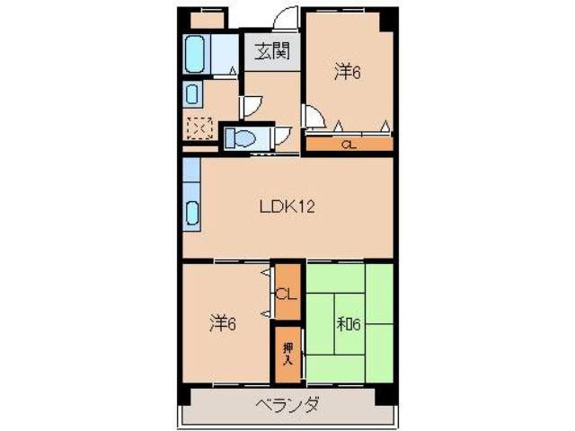 グリーンヒル波分の間取り