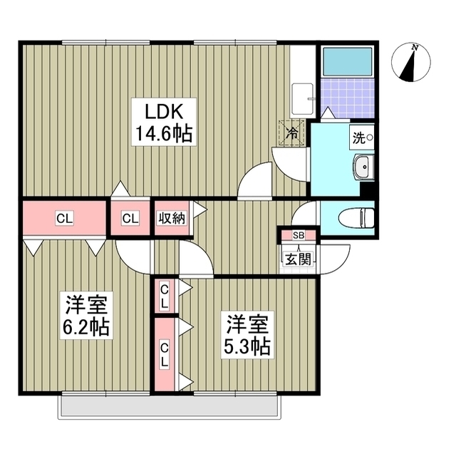 パークハイツAの間取り