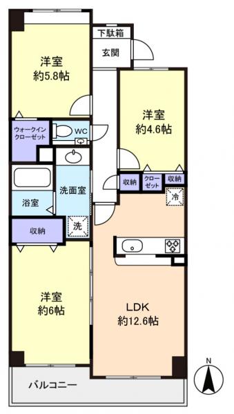 カムザ・スクエア八千代緑が丘エスタシオンの間取り