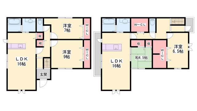 河原戸建の間取り