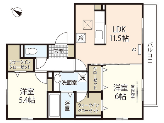 広島市西区高須のアパートの間取り