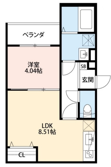 堺市堺区西湊町のアパートの間取り