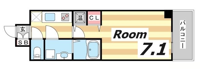 神戸市中央区八雲通のマンションの間取り