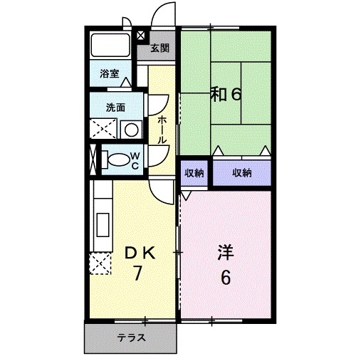 エスポワール大刀洗Iの間取り