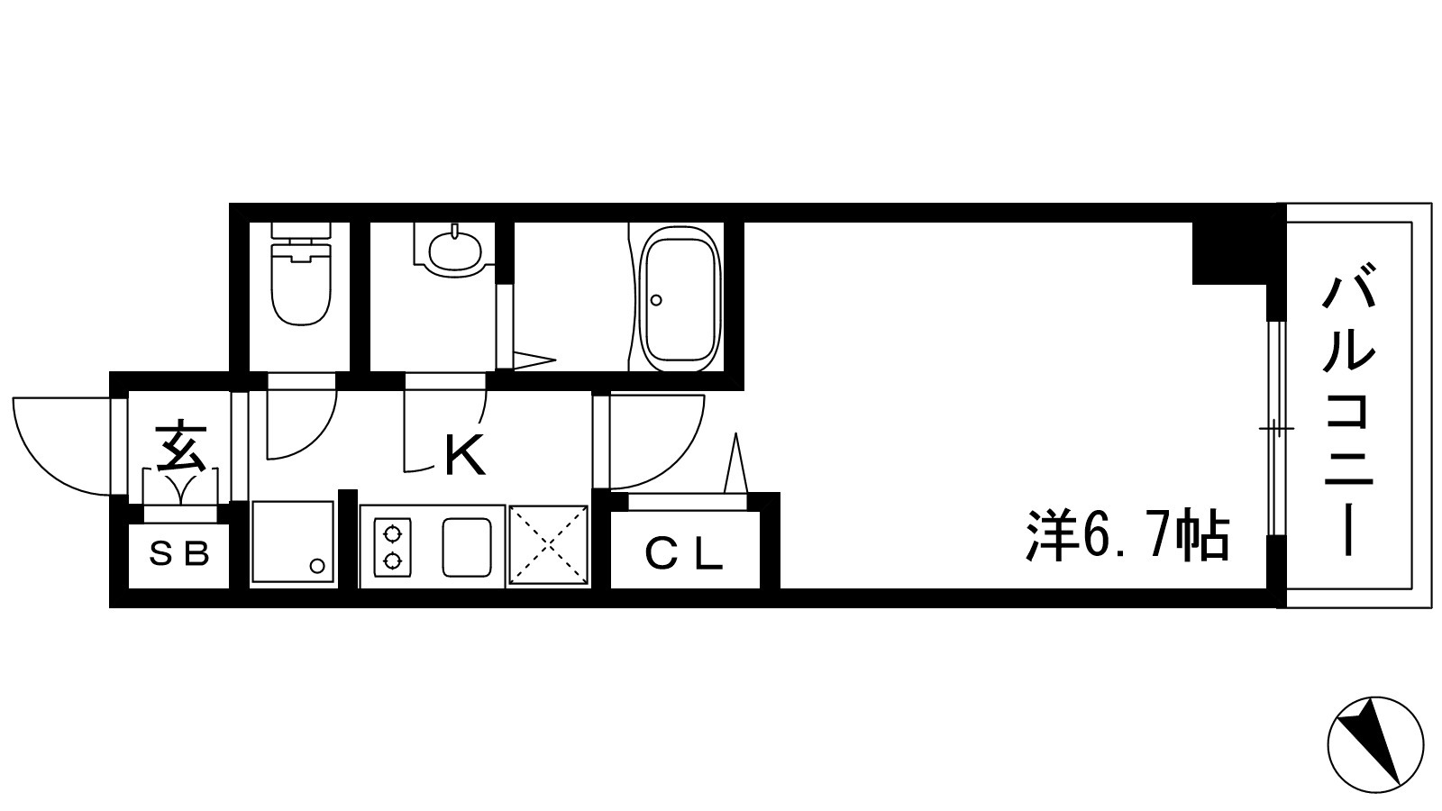 プレサンスTHE神戸の間取り