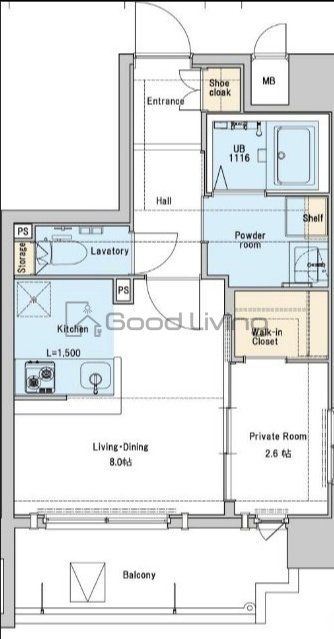 福岡市博多区空港前のマンションの間取り