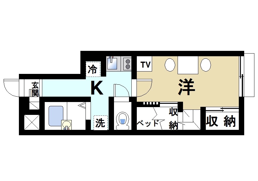 天理市東井戸堂町のアパートの間取り