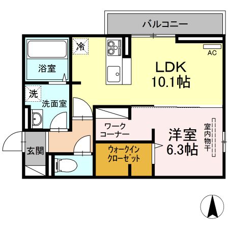 ナーブ屋島 A棟の間取り写真