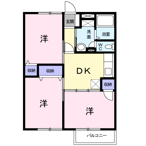 クレール南青山204号室の間取り