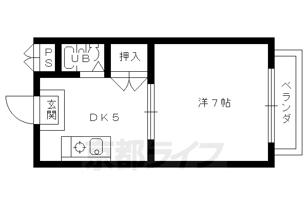 京都市北区上賀茂坂口町のマンションの間取り