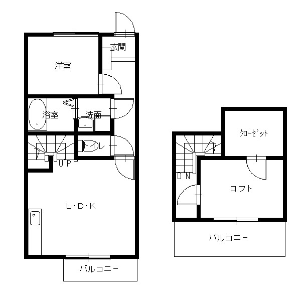 RIMYハイツ新大工弐番館の間取り