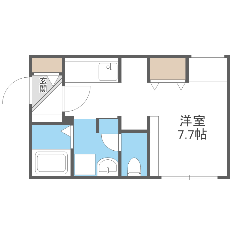札幌市中央区南五条西のマンションの間取り
