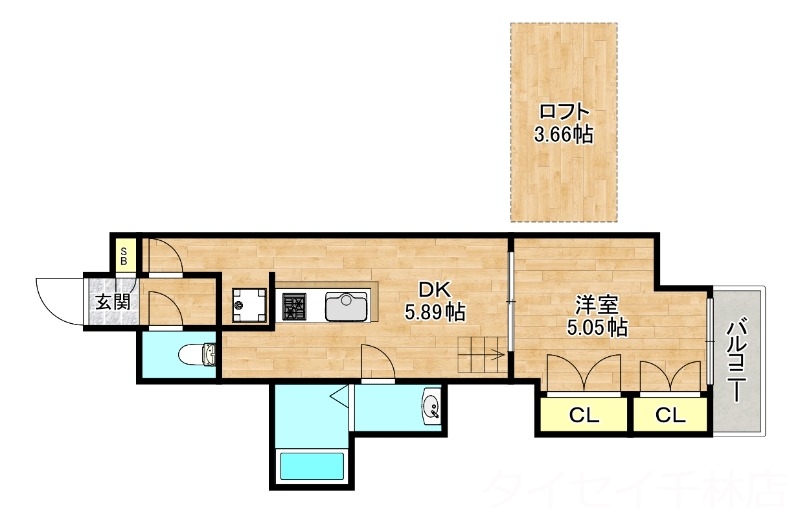 守口市京阪本通のマンションの間取り