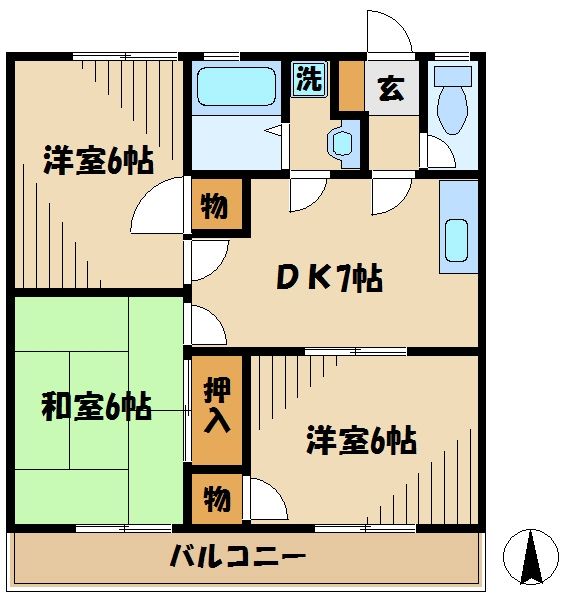 ライフタウン高幡の間取り