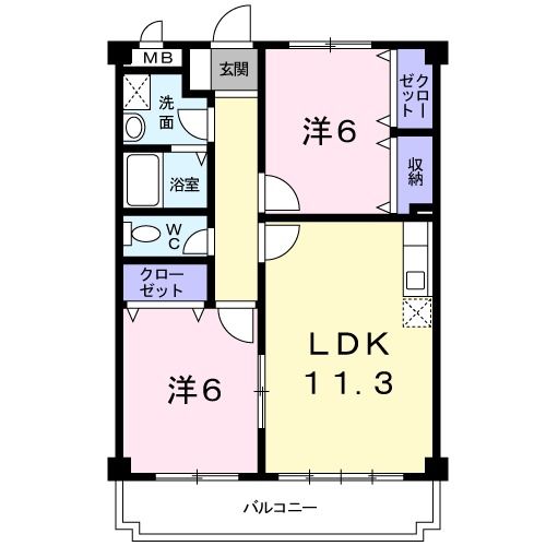 サンヴィレッジ宮園の間取り