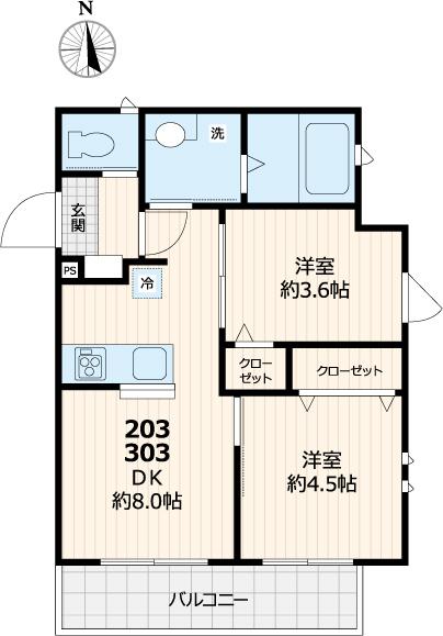 サクラブルームの間取り