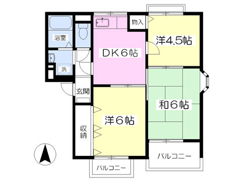 ヴィラ岩槻の間取り