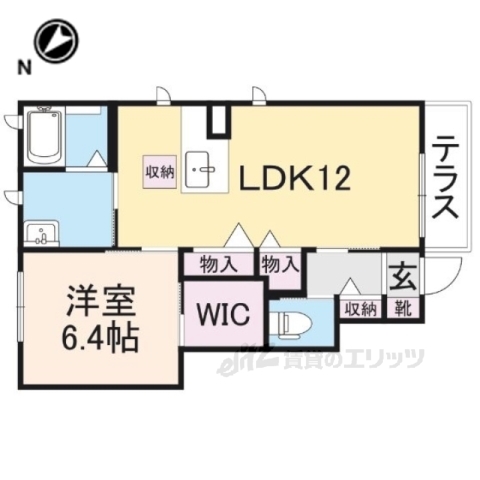 米原市顔戸のアパートの間取り