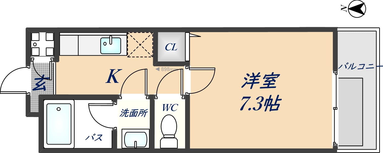 ベルドミール末広II番館の間取り