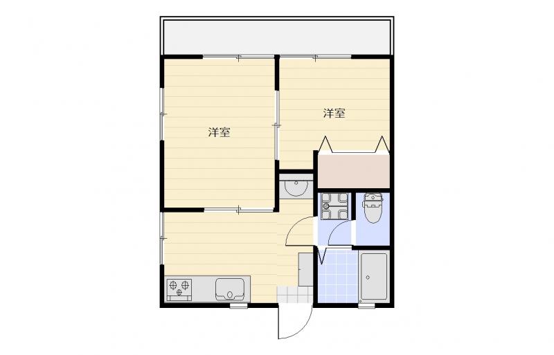 木田郡三木町大字池戸のアパートの間取り