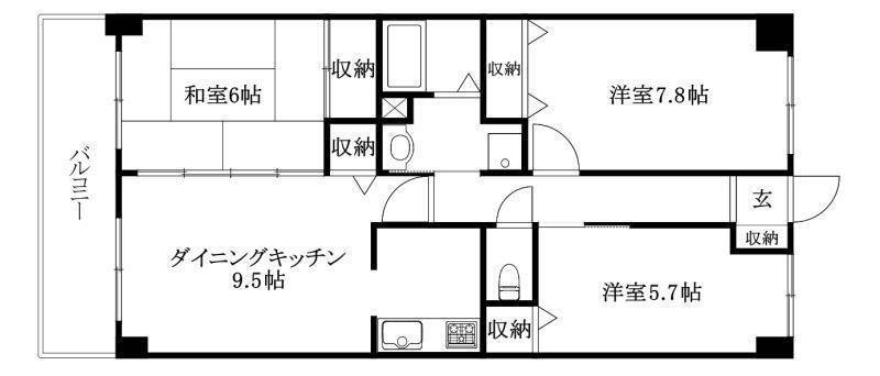 スカール道後の間取り