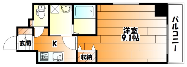 広島市安佐南区長束のマンションの間取り