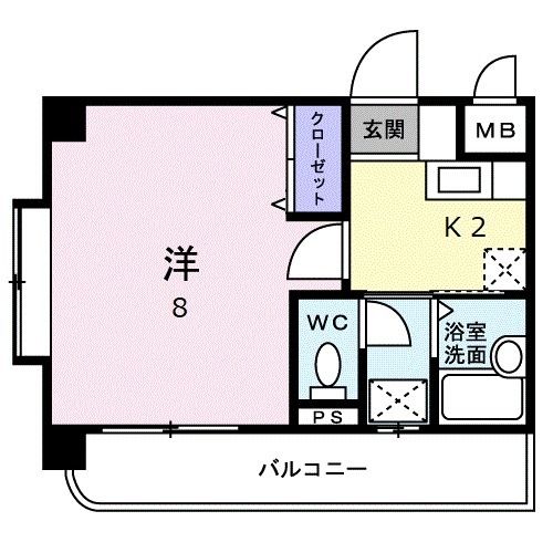 太宰府市坂本のマンションの間取り