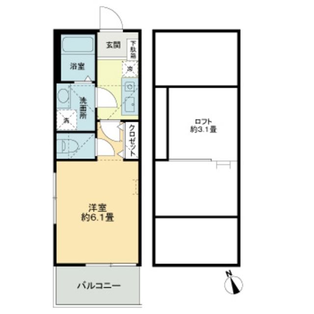 ＳＫＹ飛田給の間取り