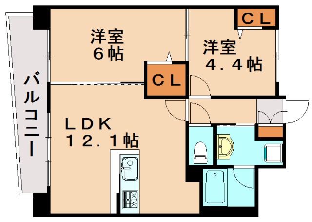 ホワイトアゲート博多の間取り