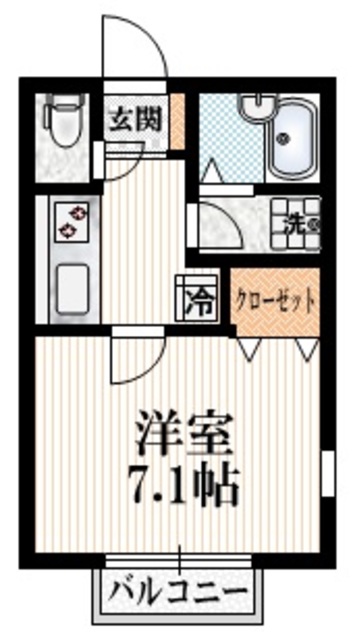 府中市清水が丘のアパートの間取り