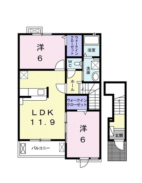 クレールIV　Ｄの間取り