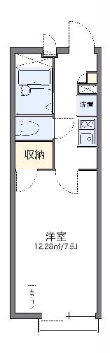 レオパレスフローラ　Ｓの間取り