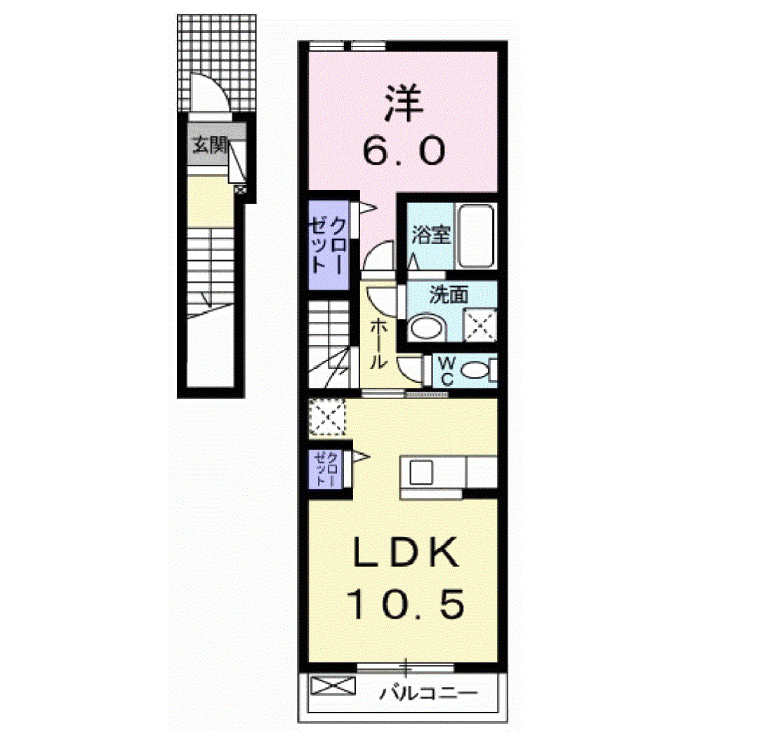 ハイツ中見代IIの間取り