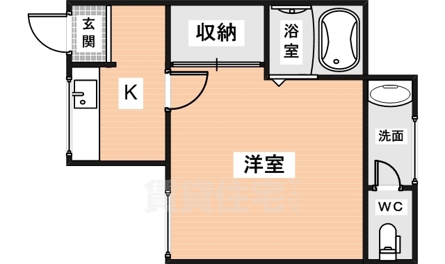 奈良市青野町のアパートの間取り