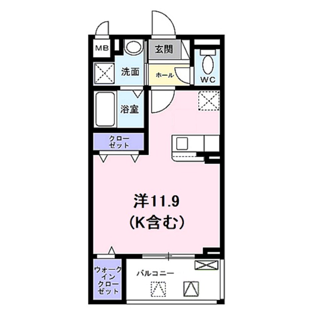 京都市南区吉祥院砂ノ町のアパートの間取り