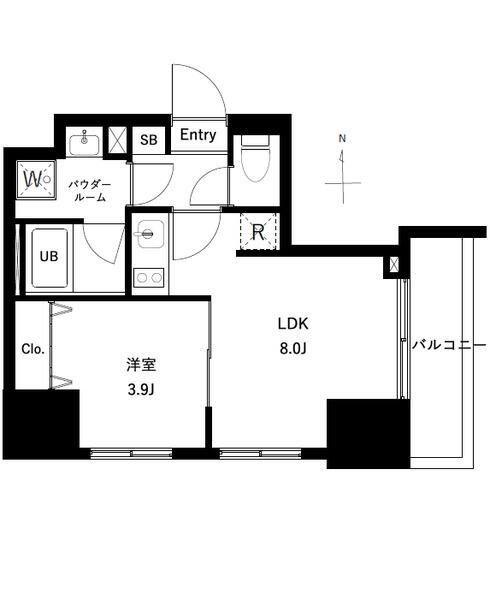 北区王子のマンションの間取り