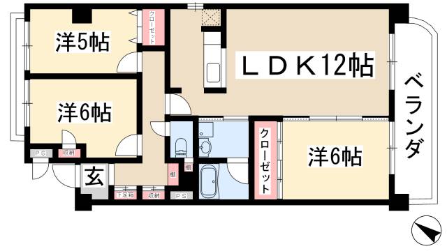 ガーデンコート元八事の間取り