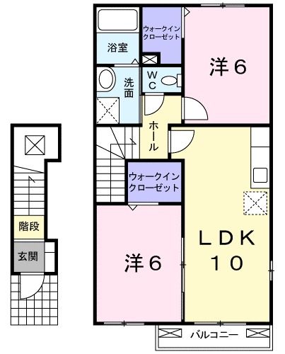 西条市北条のアパートの間取り