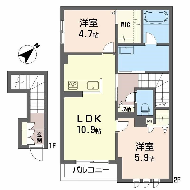 エクセル　Ａ棟の間取り