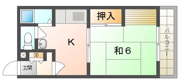 日之出荘苑Ａ棟の間取り