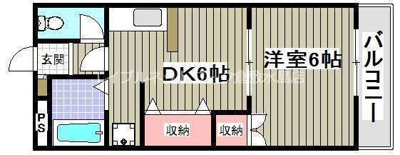 倉敷市美和のマンションの間取り