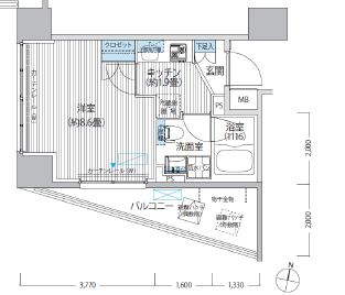 コスモグランス南品川の間取り