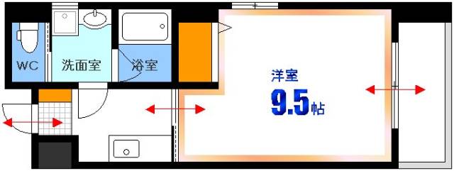 広島市中区加古町のマンションの間取り