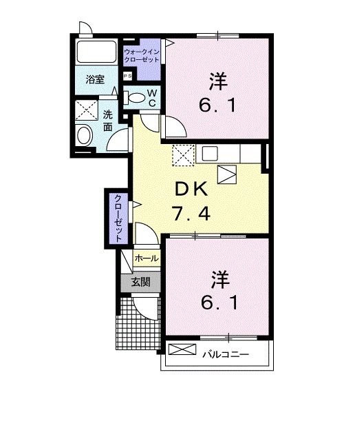 サンライト宗像IIＢの間取り