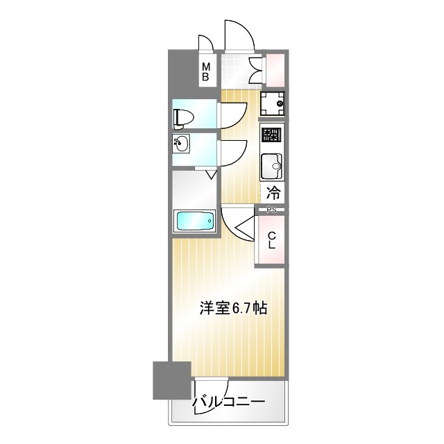 プレサンスTHE神戸の間取り