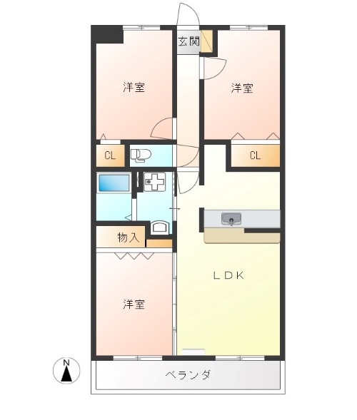 グリーンスクエア京町の間取り