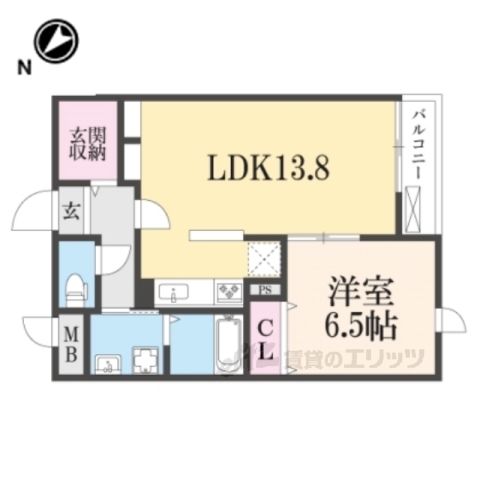 【愛知郡愛荘町愛知川のマンションの間取り】