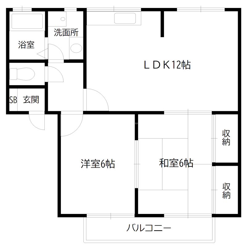 ヴィレッジカリアI　Ｂ棟の間取り